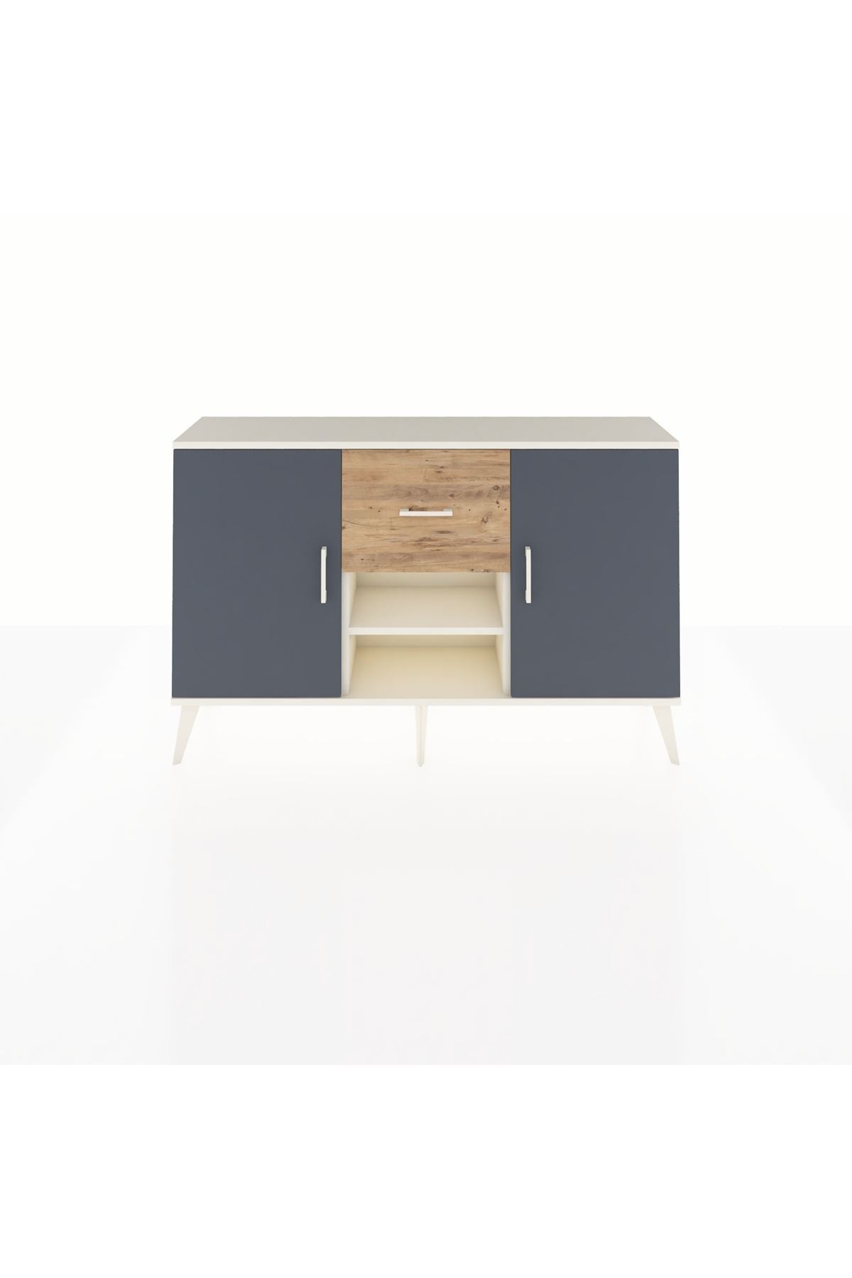 Arges Konsol 3 Raflı Tek Çekmeceli 2 Kapaklı 132x30x83 - S144M038V09A