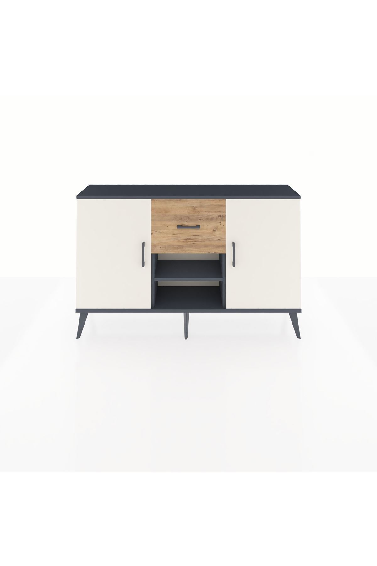 Arges Konsol 3 Raflı Tek Çekmeceli 2 Kapaklı 132x30x83 - S144M038V15A