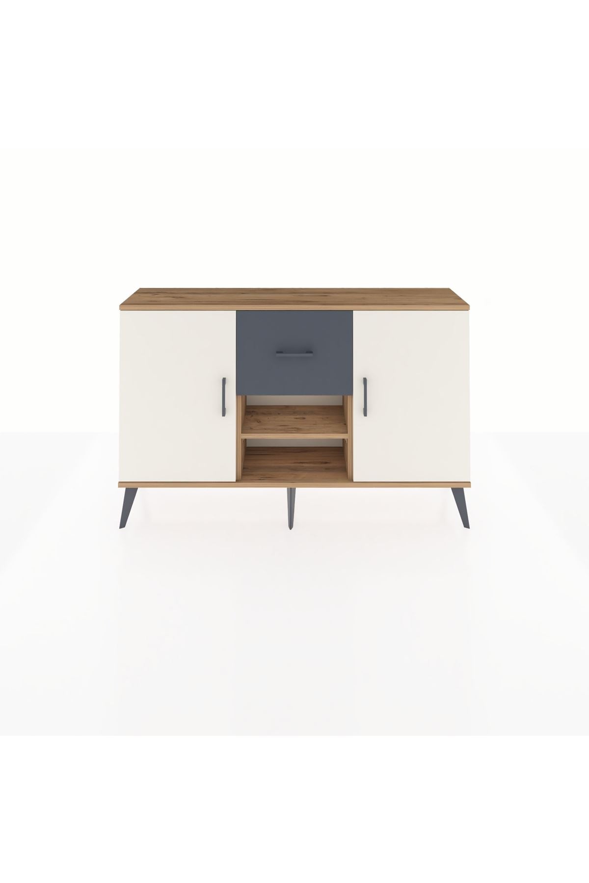 Arges Konsol 3 Raflı Tek Çekmeceli 2 Kapaklı 132x30x83 - S144M038V23A