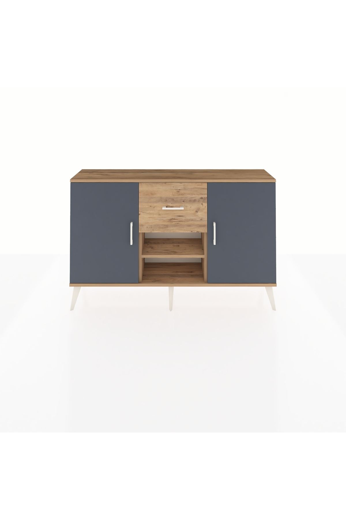 Arges Konsol 3 Raflı Tek Çekmeceli 2 Kapaklı 132x30x83 - S144M038V27A
