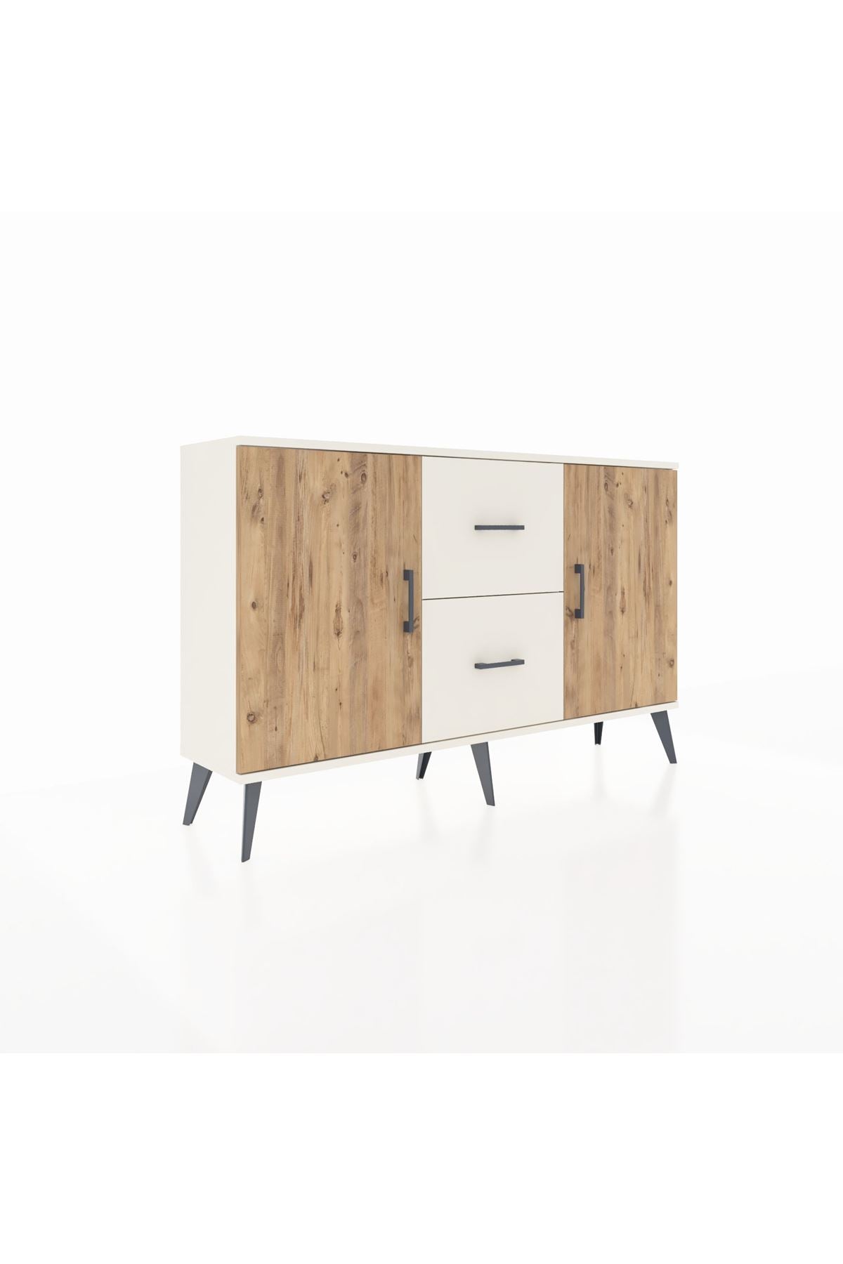 Arges Konsol 2 Raflı 2 Çekmeceli 2 Kapaklı 132x30x83 - S144M039V01A