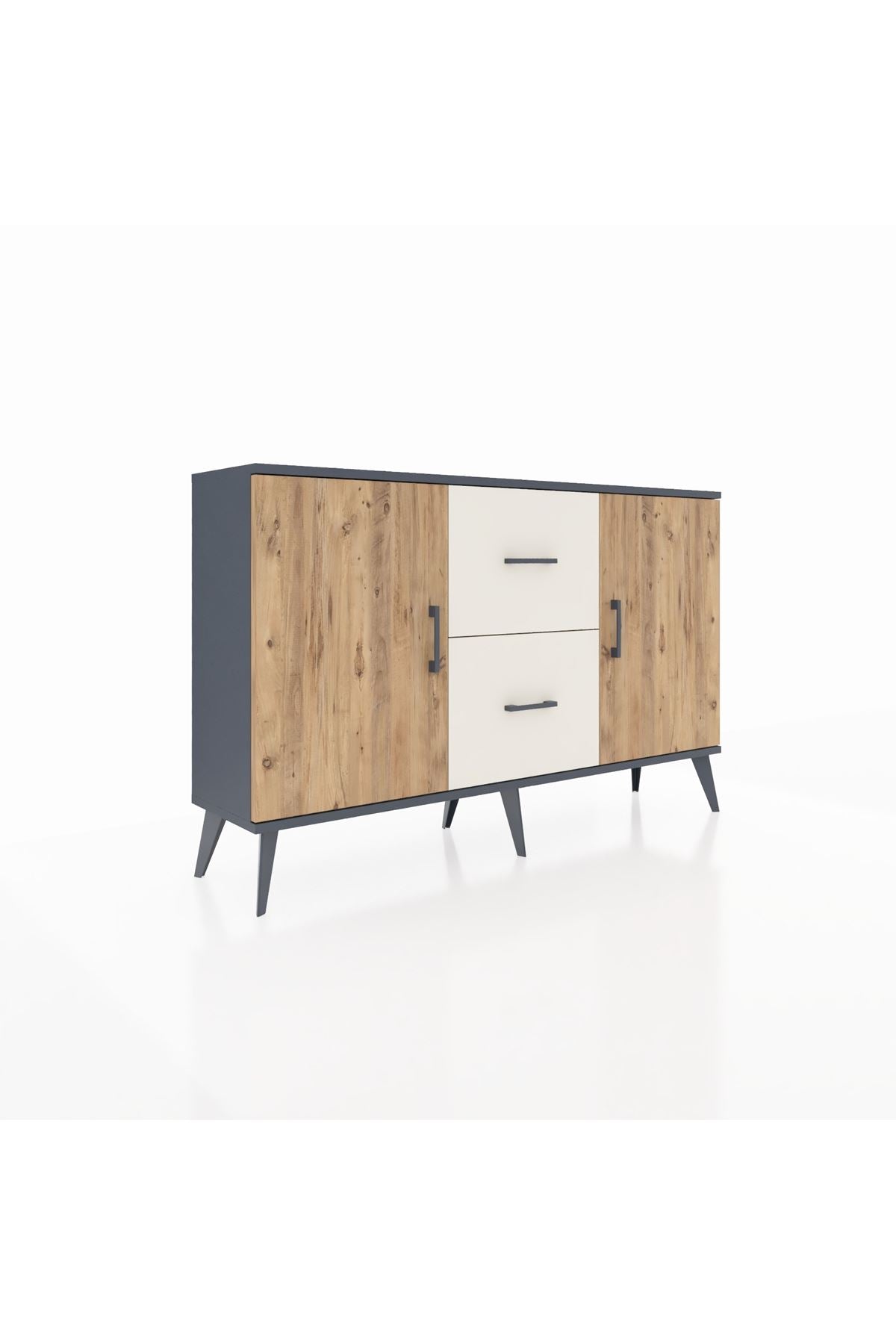 Arges Konsol 2 Raflı 2 Çekmeceli 2 Kapaklı 132x30x83 - S144M039V10A