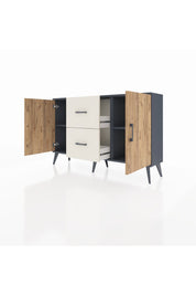 Arges Konsol 2 Raflı 2 Çekmeceli 2 Kapaklı 132x30x83 - S144M039V10A