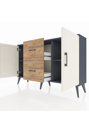 Arges Konsol 2 Raflı 2 Çekmeceli 2 Kapaklı 132x30x83 - S144M039V15A