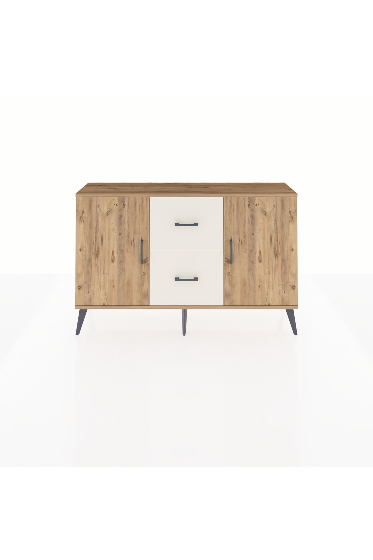 Arges Konsol 2 Raflı 2 Çekmeceli 2 Kapaklı 132x30x83 - S144M039V19A