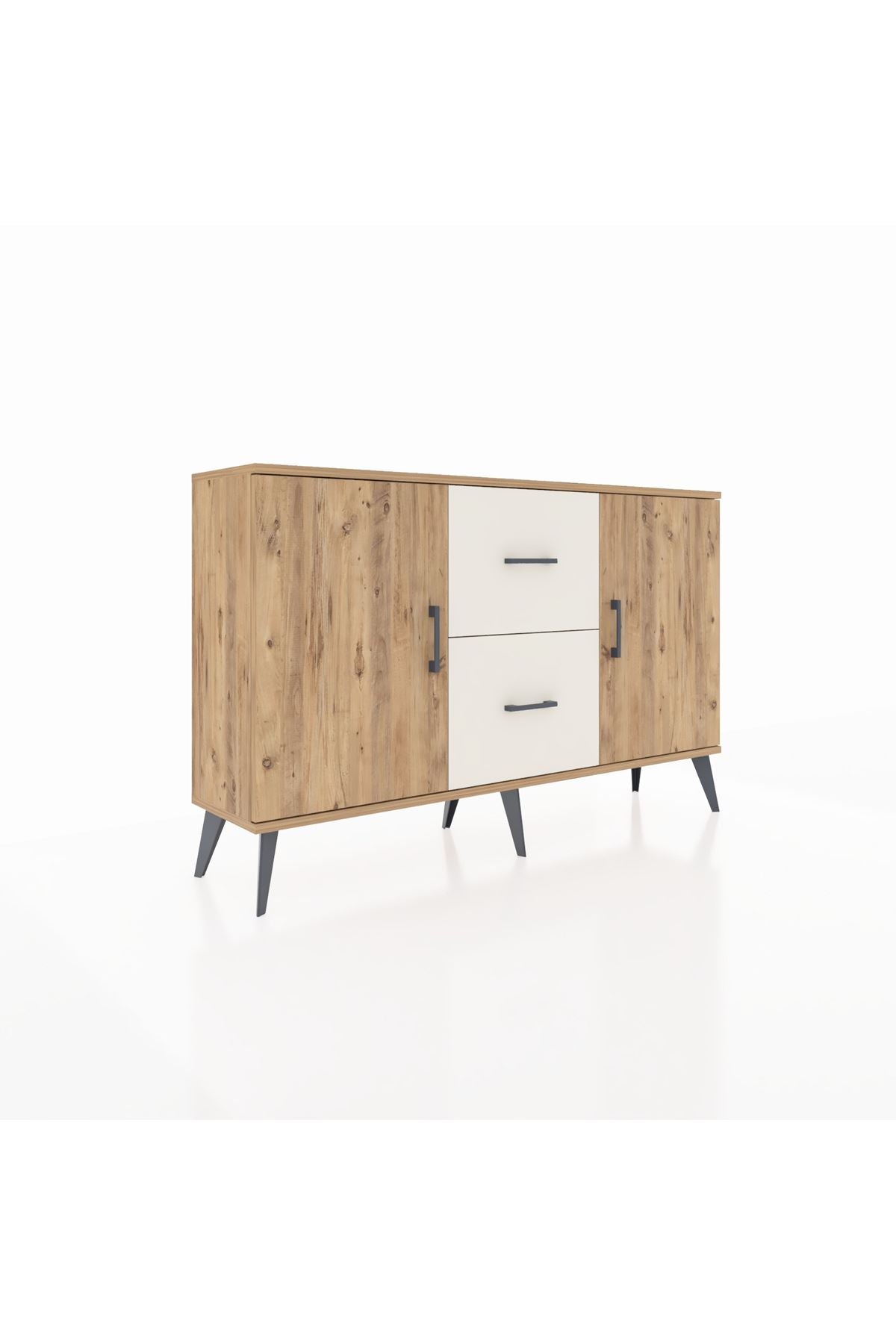 Arges Konsol 2 Raflı 2 Çekmeceli 2 Kapaklı 132x30x83 - S144M039V19A