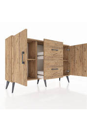 Arges Konsol 2 Raflı 2 Çekmeceli 2 Kapaklı 132x30x83 - S144M039V21A