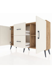 Arges Konsol 2 Raflı 2 Çekmeceli 2 Kapaklı 132x30x83 - S144M039V22A