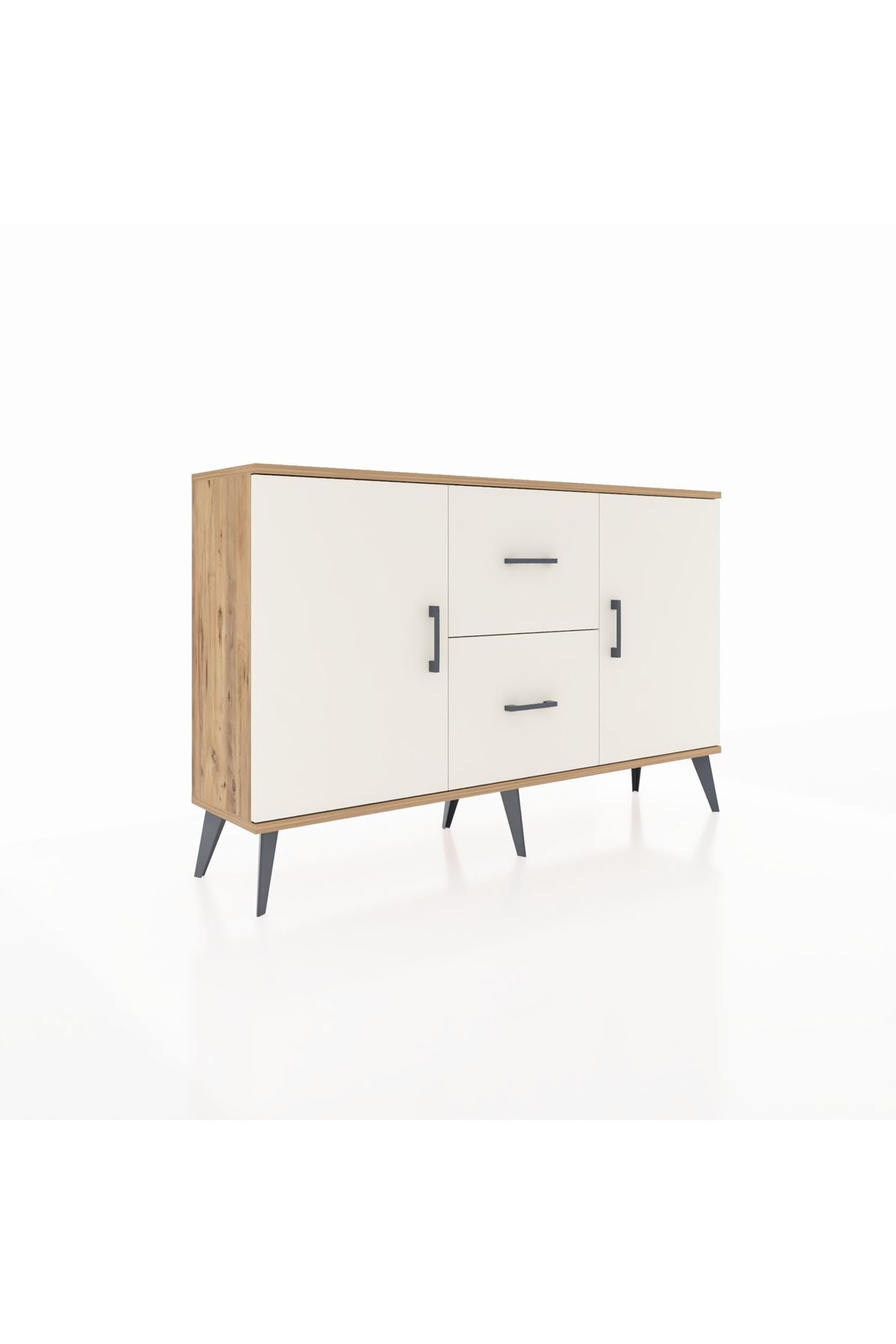 Arges Konsol 2 Raflı 2 Çekmeceli 2 Kapaklı 132x30x83 - S144M039V22A