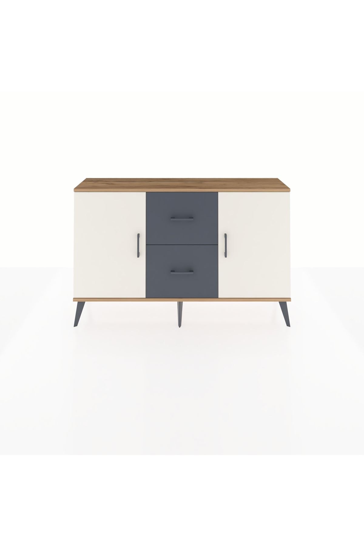 Arges Konsol 2 Raflı 2 Çekmeceli 2 Kapaklı 132x30x83 - S144M039V23A