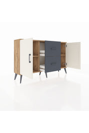 Arges Konsol 2 Raflı 2 Çekmeceli 2 Kapaklı 132x30x83 - S144M039V23A