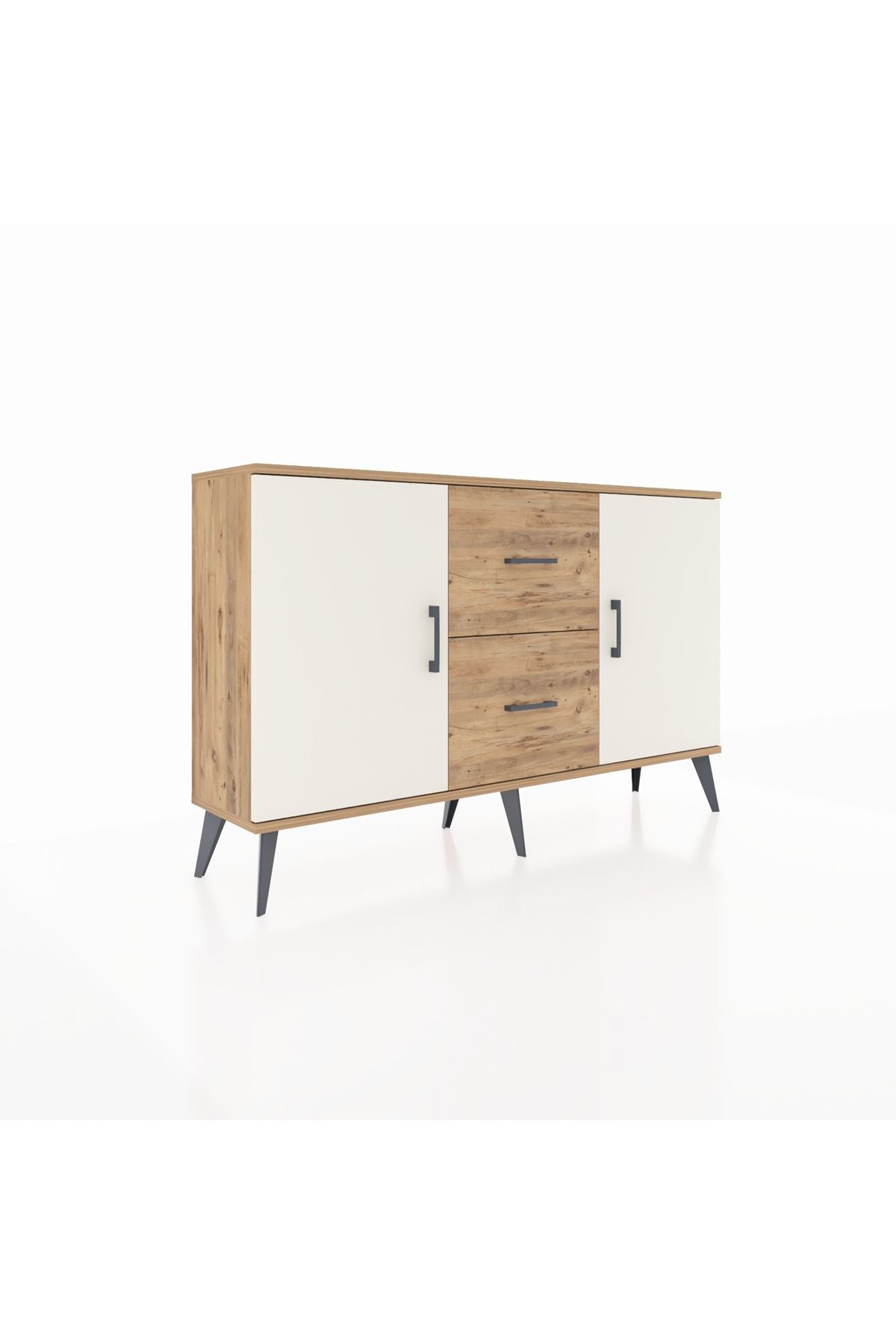 Arges Konsol 2 Raflı 2 Çekmeceli 2 Kapaklı 132x30x83 - S144M039V24A