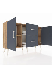 Arges Konsol 2 Raflı 2 Çekmeceli 2 Kapaklı 132x30x83 - S144M039V26A