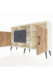 Arges Konsol 5 Raflı Tek Çekmeceli 2 Kapaklı 132x30x83 - S144M040V02A
