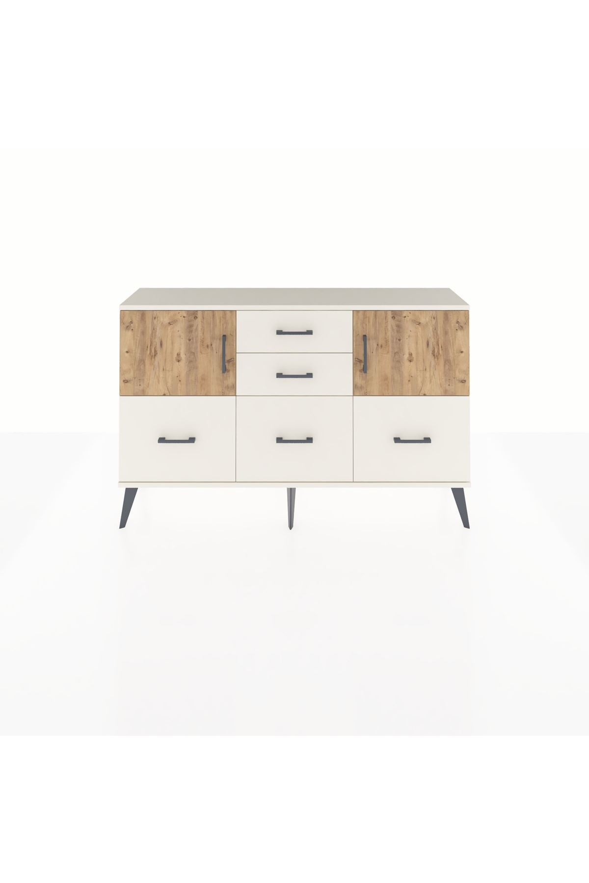 Arges Konsol 2 Raflı 5 Çekmeceli 2 Kapaklı 132x30x83 - S144M042V01A