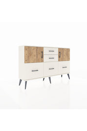 Arges Konsol 2 Raflı 5 Çekmeceli 2 Kapaklı 132x30x83 - S144M042V01A