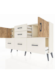 Arges Konsol 2 Raflı 5 Çekmeceli 2 Kapaklı 132x30x83 - S144M042V01A