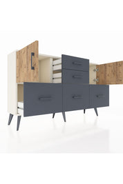 Arges Konsol 2 Raflı 5 Çekmeceli 2 Kapaklı 132x30x83 - S144M042V02A