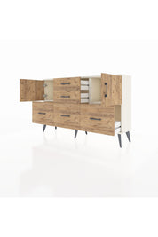 Arges Konsol 2 Raflı 5 Çekmeceli 2 Kapaklı 132x30x83 - S144M042V03A