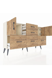 Arges Konsol 2 Raflı 5 Çekmeceli 2 Kapaklı 132x30x83 - S144M042V03A