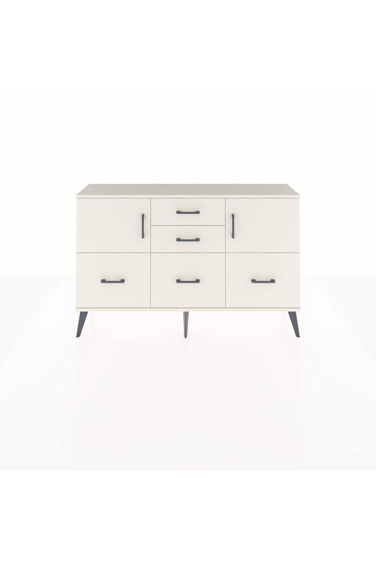 Arges Konsol 2 Raflı 5 Çekmeceli 2 Kapaklı 132x30x83 - S144M042V04A