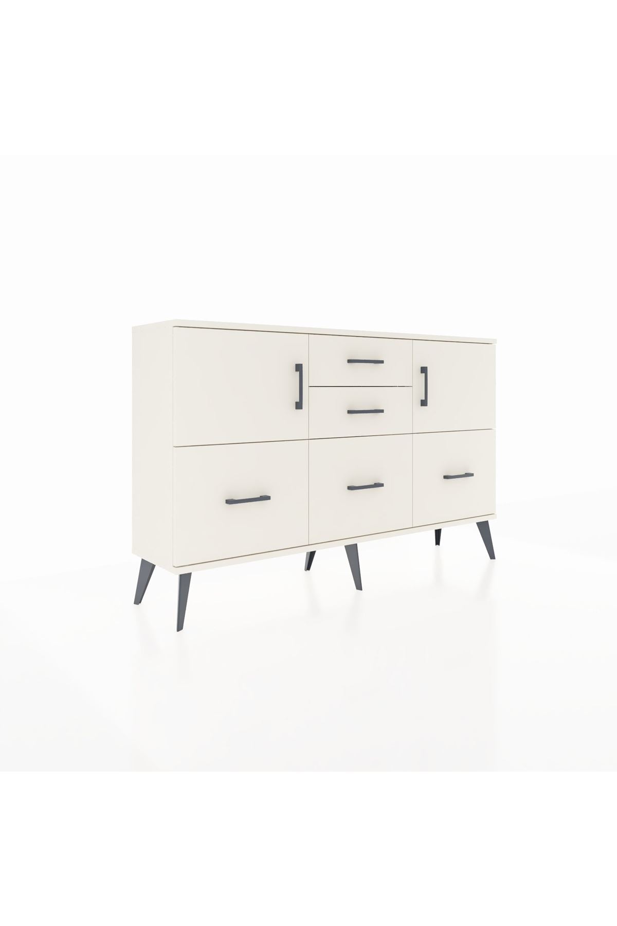 Arges Konsol 2 Raflı 5 Çekmeceli 2 Kapaklı 132x30x83 - S144M042V04A