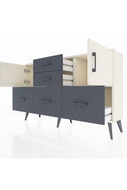 Arges Konsol 2 Raflı 5 Çekmeceli 2 Kapaklı 132x30x83 - S144M042V05A