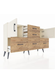 Arges Konsol 2 Raflı 5 Çekmeceli 2 Kapaklı 132x30x83 - S144M042V06A