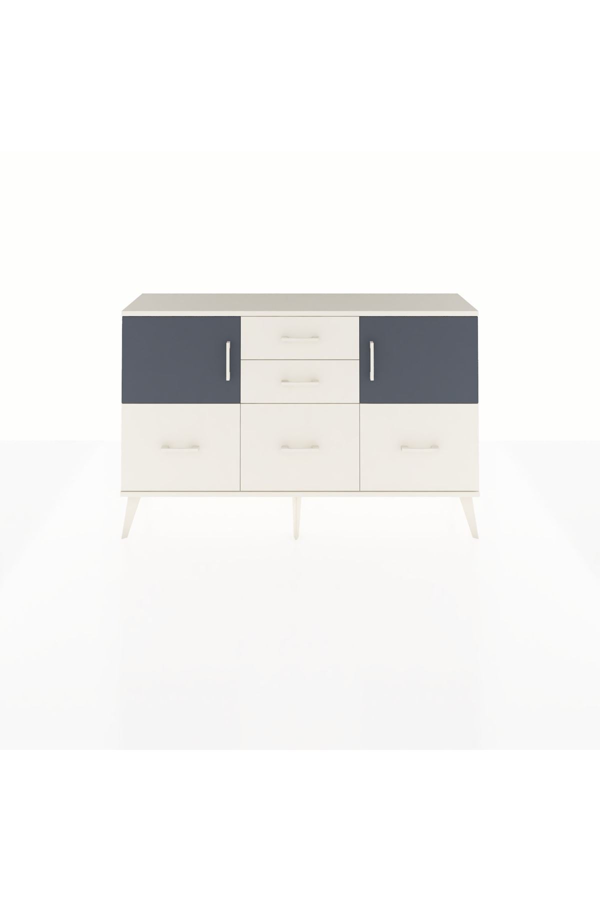 Arges Konsol 2 Raflı 5 Çekmeceli 2 Kapaklı 132x30x83 - S144M042V07A