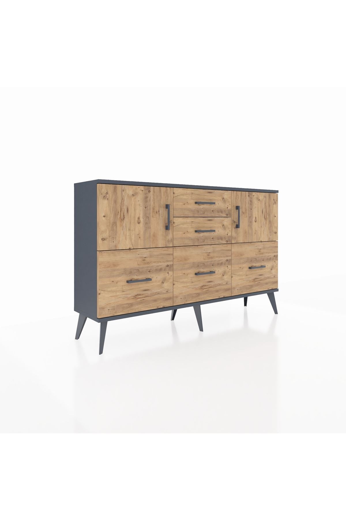 Arges Konsol 2 Raflı 5 Çekmeceli 2 Kapaklı 132x30x83 - S144M042V12A