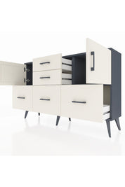 Arges Konsol 2 Raflı 5 Çekmeceli 2 Kapaklı 132x30x83 - S144M042V13A