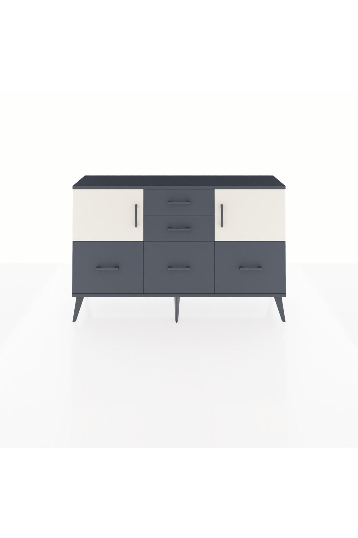 Arges Konsol 2 Raflı 5 Çekmeceli 2 Kapaklı 132x30x83 - S144M042V14A