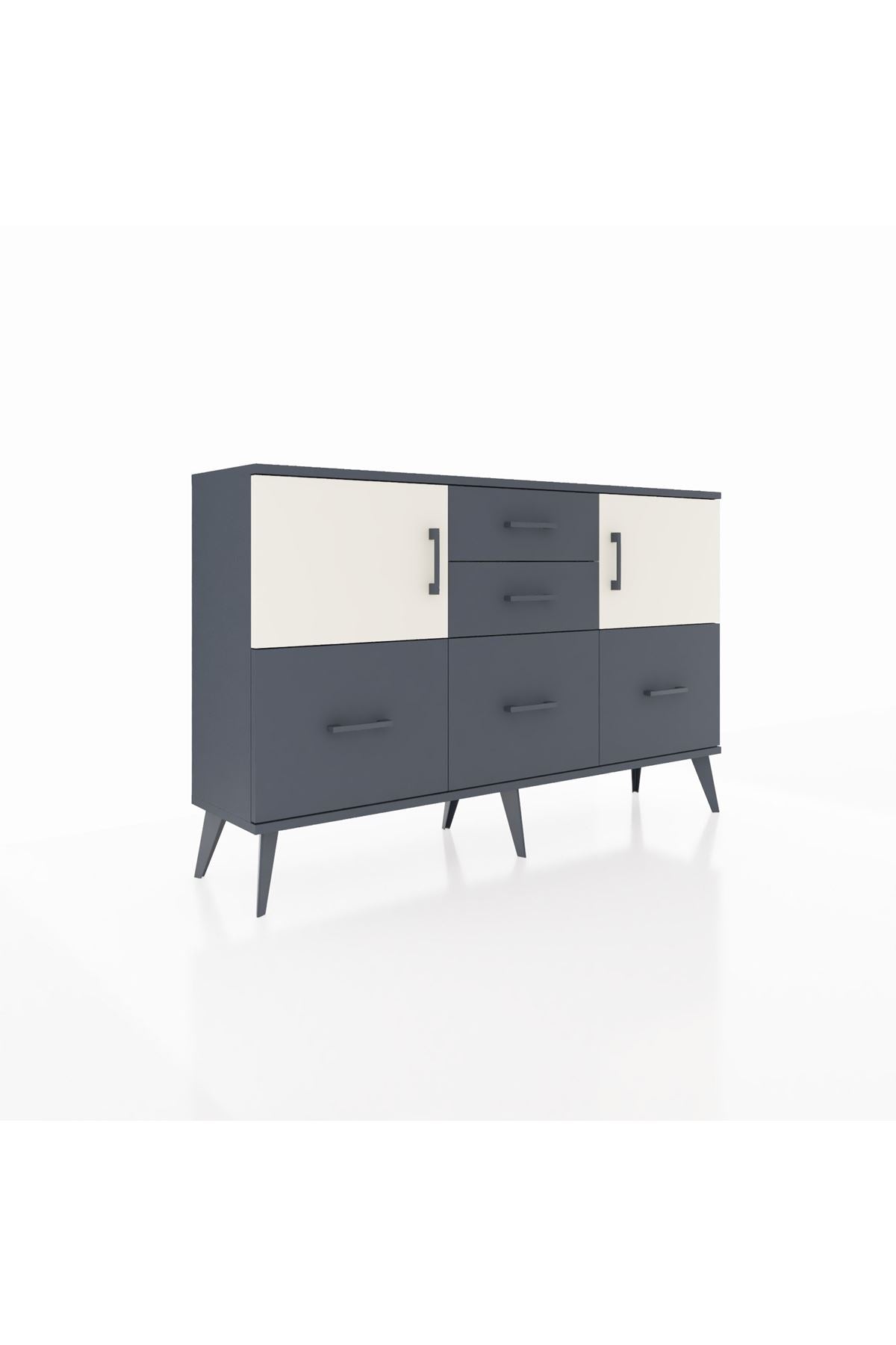 Arges Konsol 2 Raflı 5 Çekmeceli 2 Kapaklı 132x30x83 - S144M042V14A