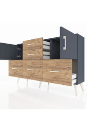 Arges Konsol 2 Raflı 5 Çekmeceli 2 Kapaklı 132x30x83 - S144M042V18A