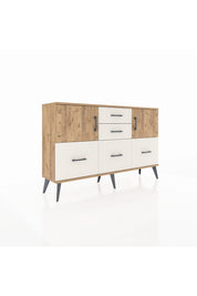 Arges Konsol 2 Raflı 5 Çekmeceli 2 Kapaklı 132x30x83 - S144M042V19A