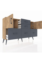 Arges Konsol 2 Raflı 5 Çekmeceli 2 Kapaklı 132x30x83 - S144M042V20A