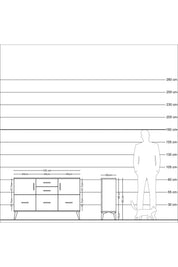 Arges Konsol 2 Raflı 5 Çekmeceli 2 Kapaklı 132x30x83 - S144M042V20A