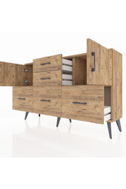 Arges Konsol 2 Raflı 5 Çekmeceli 2 Kapaklı 132x30x83 - S144M042V21A