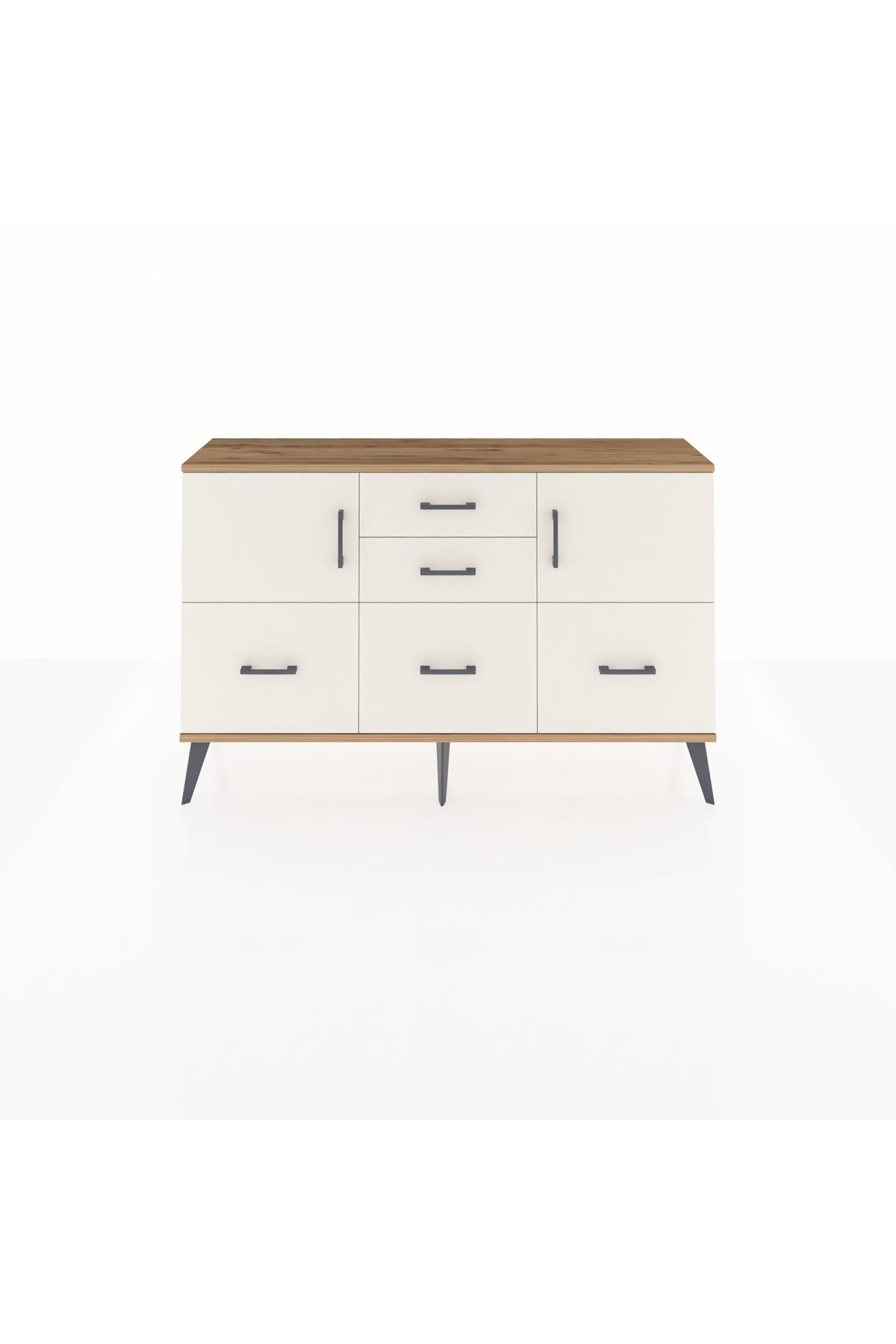 Arges Konsol 2 Raflı 5 Çekmeceli 2 Kapaklı 132x30x83 - S144M042V22A