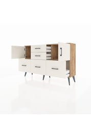 Arges Konsol 2 Raflı 5 Çekmeceli 2 Kapaklı 132x30x83 - S144M042V22A