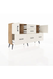 Arges Konsol 2 Raflı 5 Çekmeceli 2 Kapaklı 132x30x83 - S144M042V22A