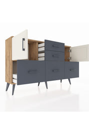 Arges Konsol 2 Raflı 5 Çekmeceli 2 Kapaklı 132x30x83 - S144M042V23A