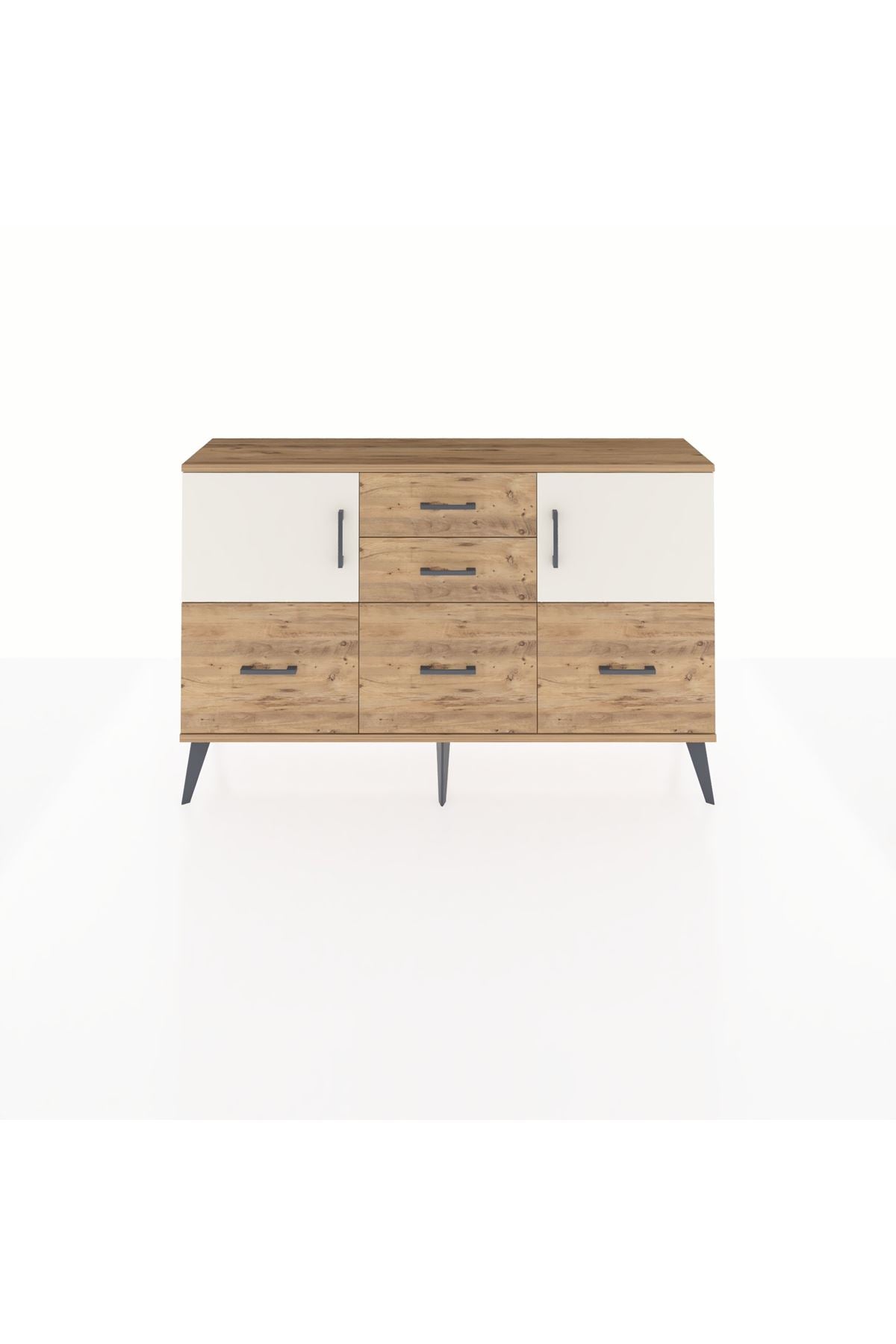 Arges Konsol 2 Raflı 5 Çekmeceli 2 Kapaklı 132x30x83 - S144M042V24A