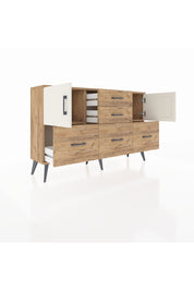 Arges Konsol 2 Raflı 5 Çekmeceli 2 Kapaklı 132x30x83 - S144M042V24A