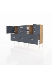 Arges Konsol 2 Raflı 5 Çekmeceli 2 Kapaklı 132x30x83 - S144M042V26A