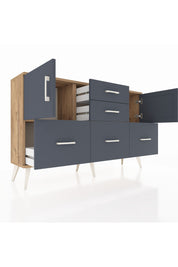 Arges Konsol 2 Raflı 5 Çekmeceli 2 Kapaklı 132x30x83 - S144M042V26A