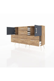 Arges Konsol 2 Raflı 5 Çekmeceli 2 Kapaklı 132x30x83 - S144M042V27A