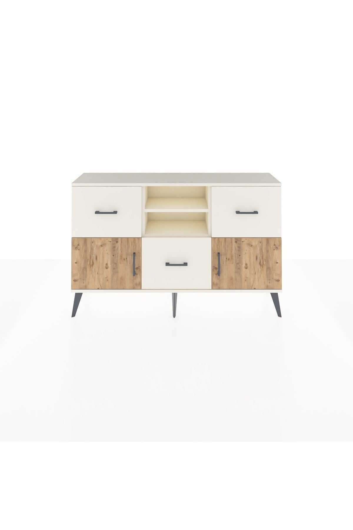 Arges Konsol 2 Raflı 3 Çekmeceli 2 Kapaklı 132x30x83 - S144M043V01A