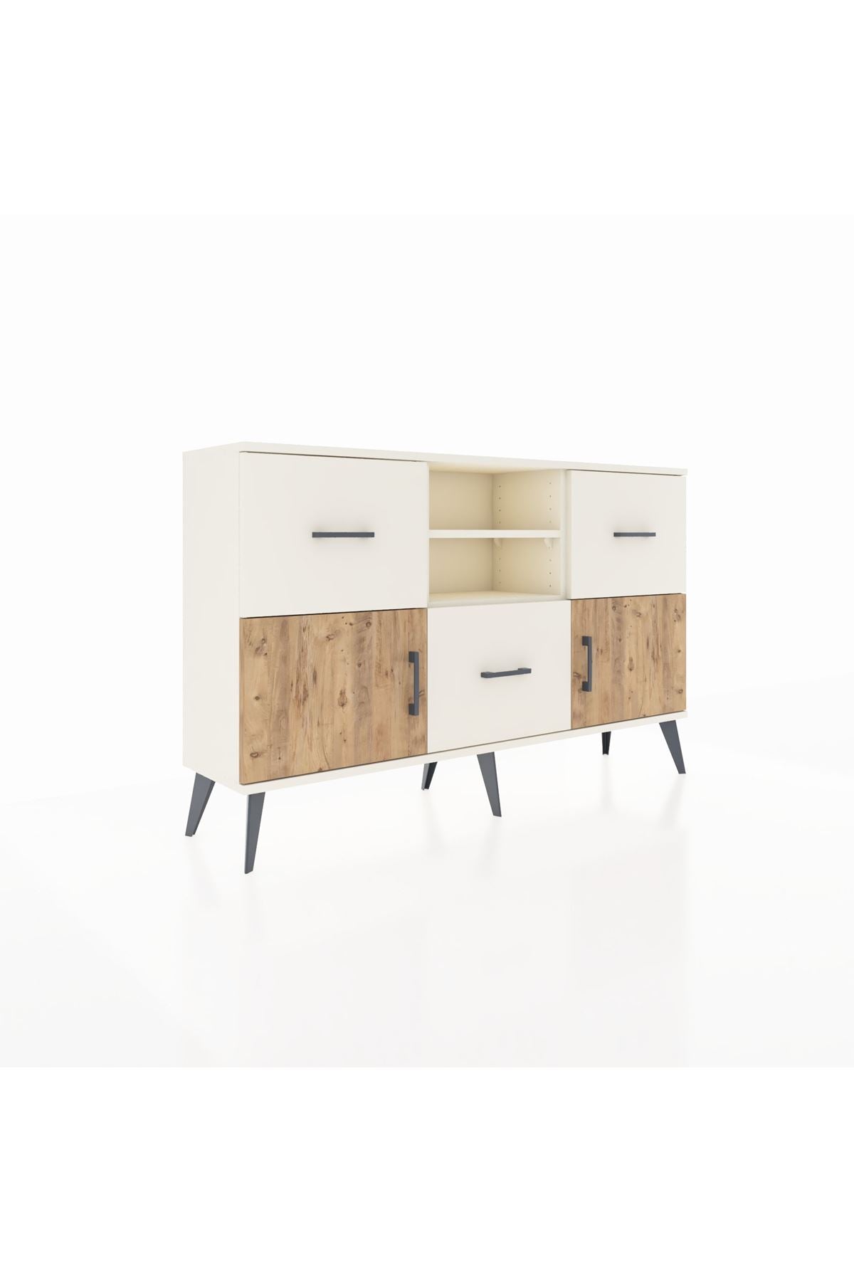 Arges Konsol 2 Raflı 3 Çekmeceli 2 Kapaklı 132x30x83 - S144M043V01A