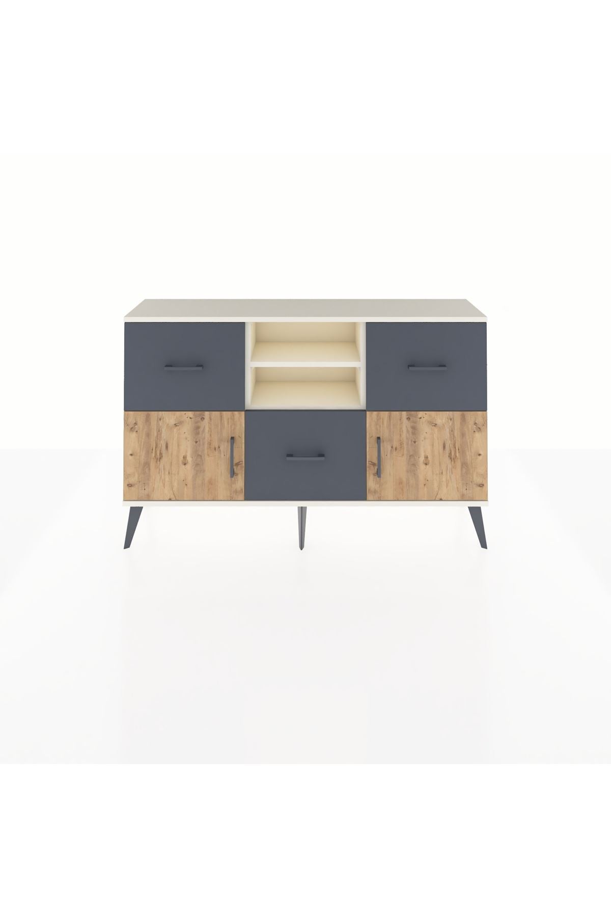 Arges Konsol 2 Raflı 3 Çekmeceli 2 Kapaklı 132x30x83 - S144M043V02A